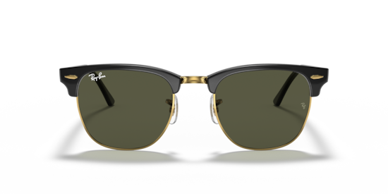 Ray-Ban サングラス ORB3016 ブラック/ゴールド CLUBMASTER CLASSIC Sunglasses in Black On Gold and G-15