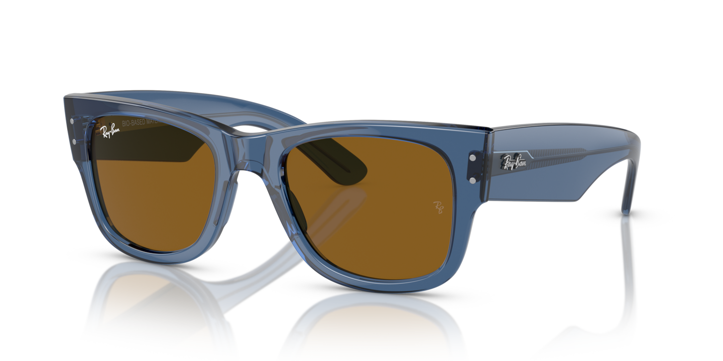 Ray-Ban RB0840S Mega Wayfarer Bio-Based Transparent Blue