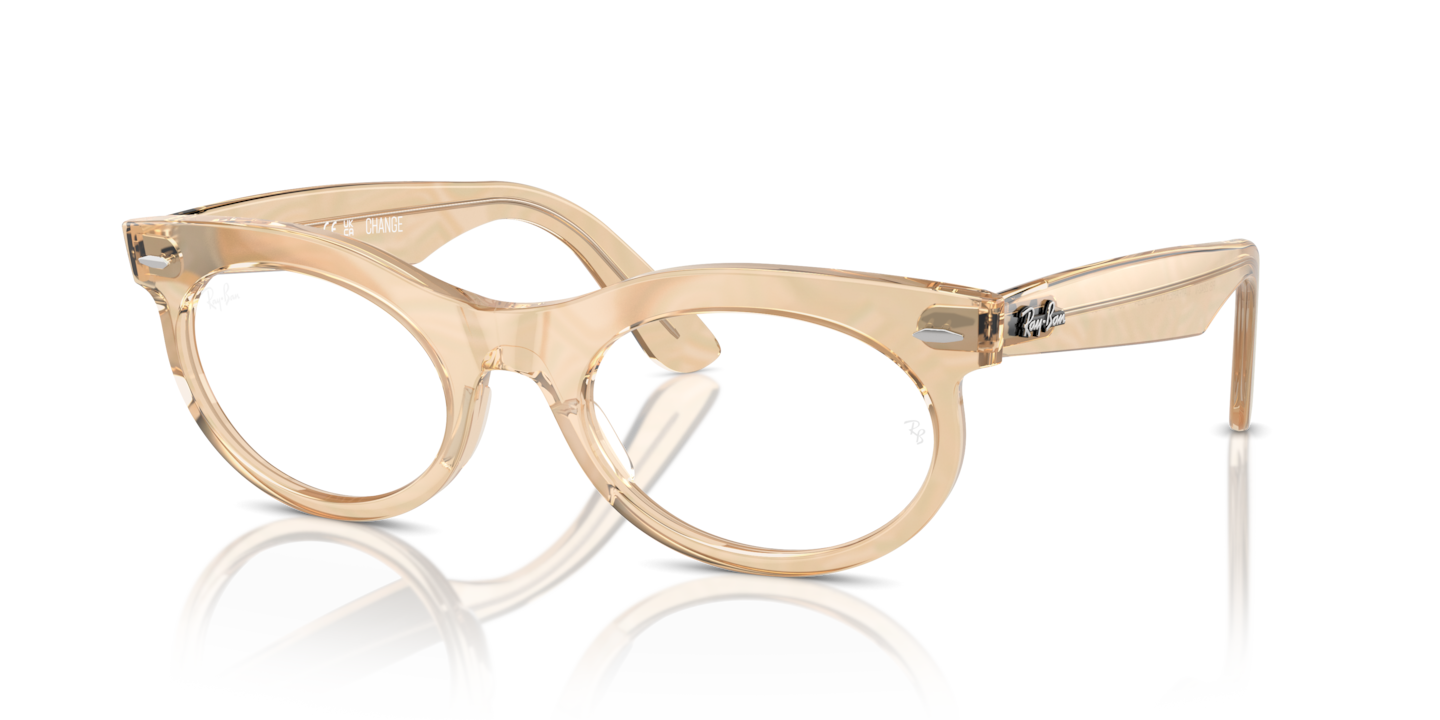 Ray-Ban RB2242V Wayfarer Oval Optics Change Photo Waves Brown