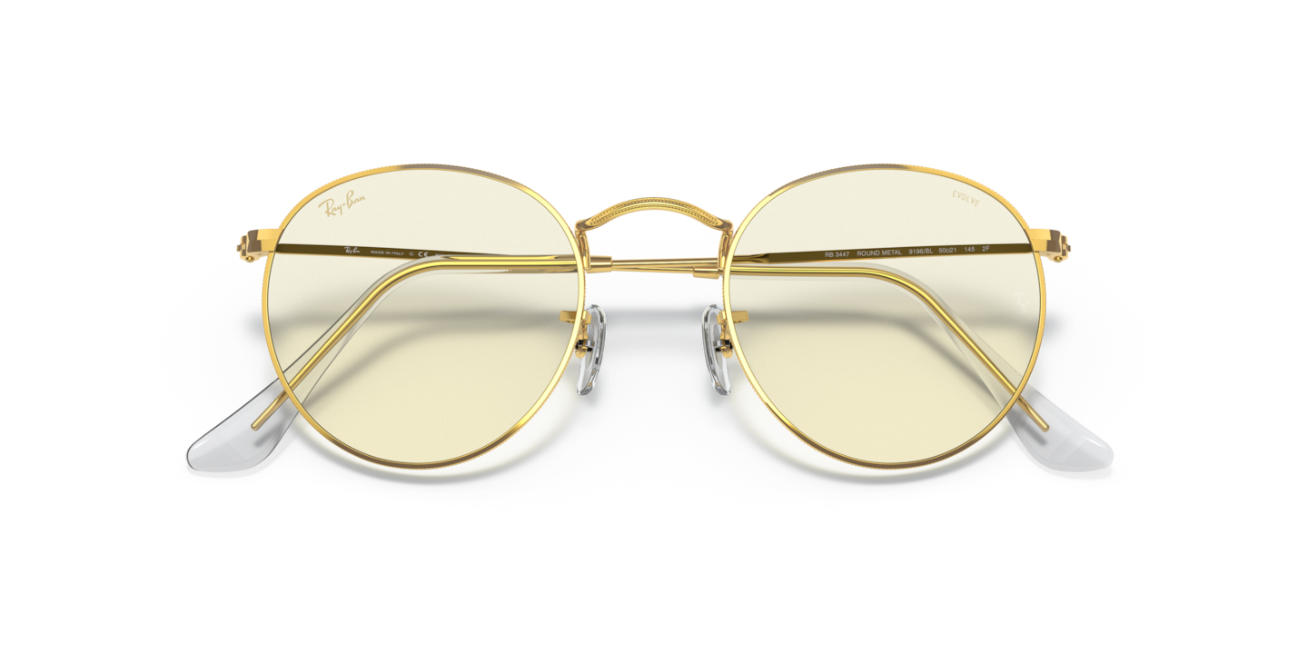 sho Ray-Ban Round l Evolve サングラス Sunglasses Ray-Ban RB3447 Round Blue-Violet Light Clear Evolve