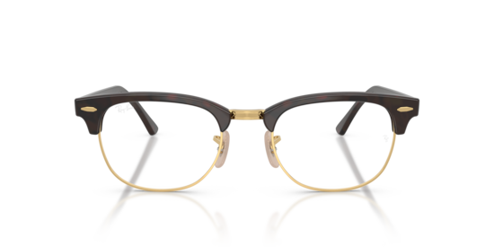 RB5154 Clubmaster Optics Ray-Ban Red Havana