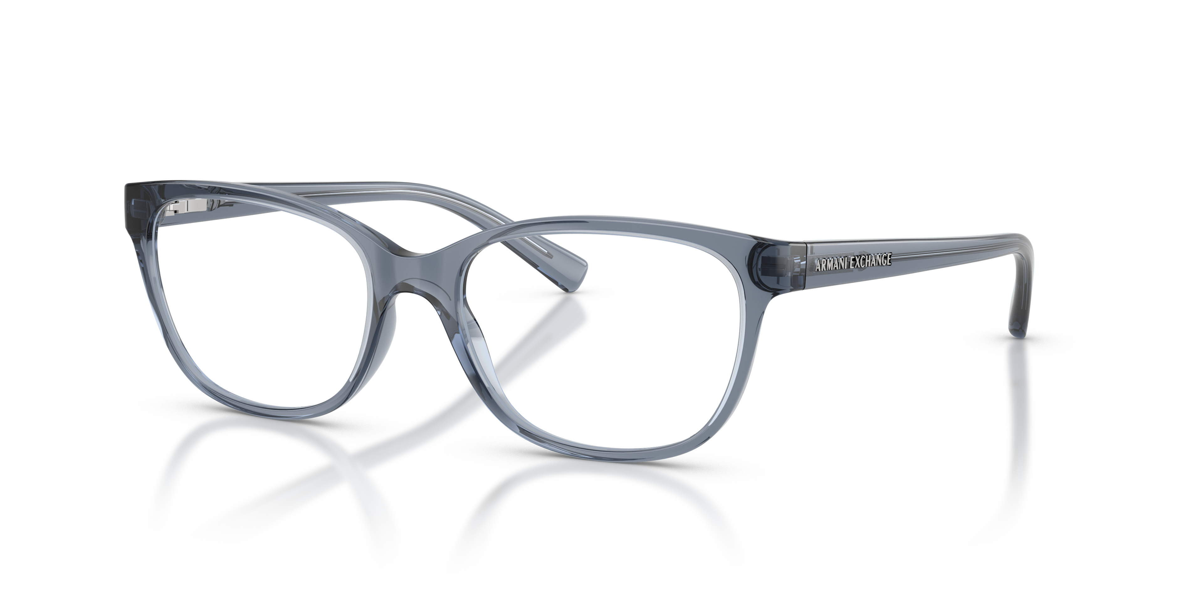 Armani Exchange Unisex Ax3037 Shiny Transparent Blue Size 138$