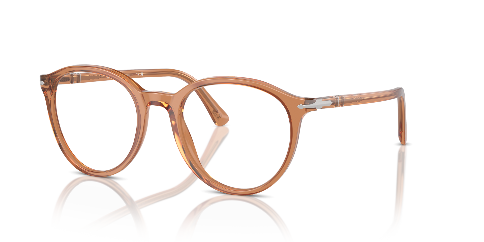 Persol Unisex Po3353v Transparent Brun Size Extra Large 254$