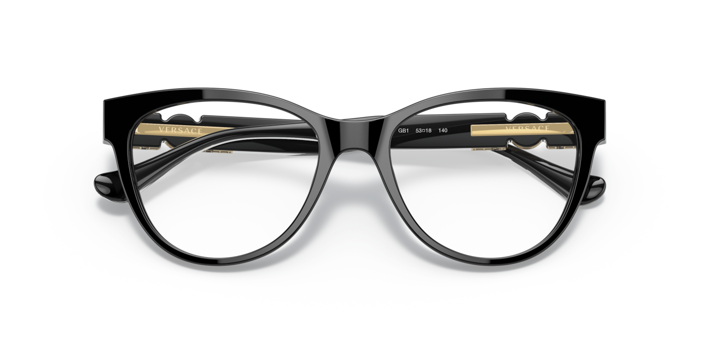 SALE! NEW Versace VE3304 GB1 Black Cat Eye Women Eyeglasses Versace Glasses VE3304 GB1 main image 4