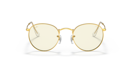 RB3447 Round Blue-Violet Light Clear Evolve Ray-Ban Gold