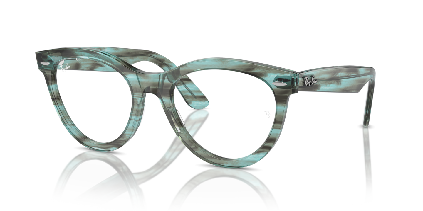Ray-Ban RB2241V Wayfarer Way Optics Striped Transparent Green