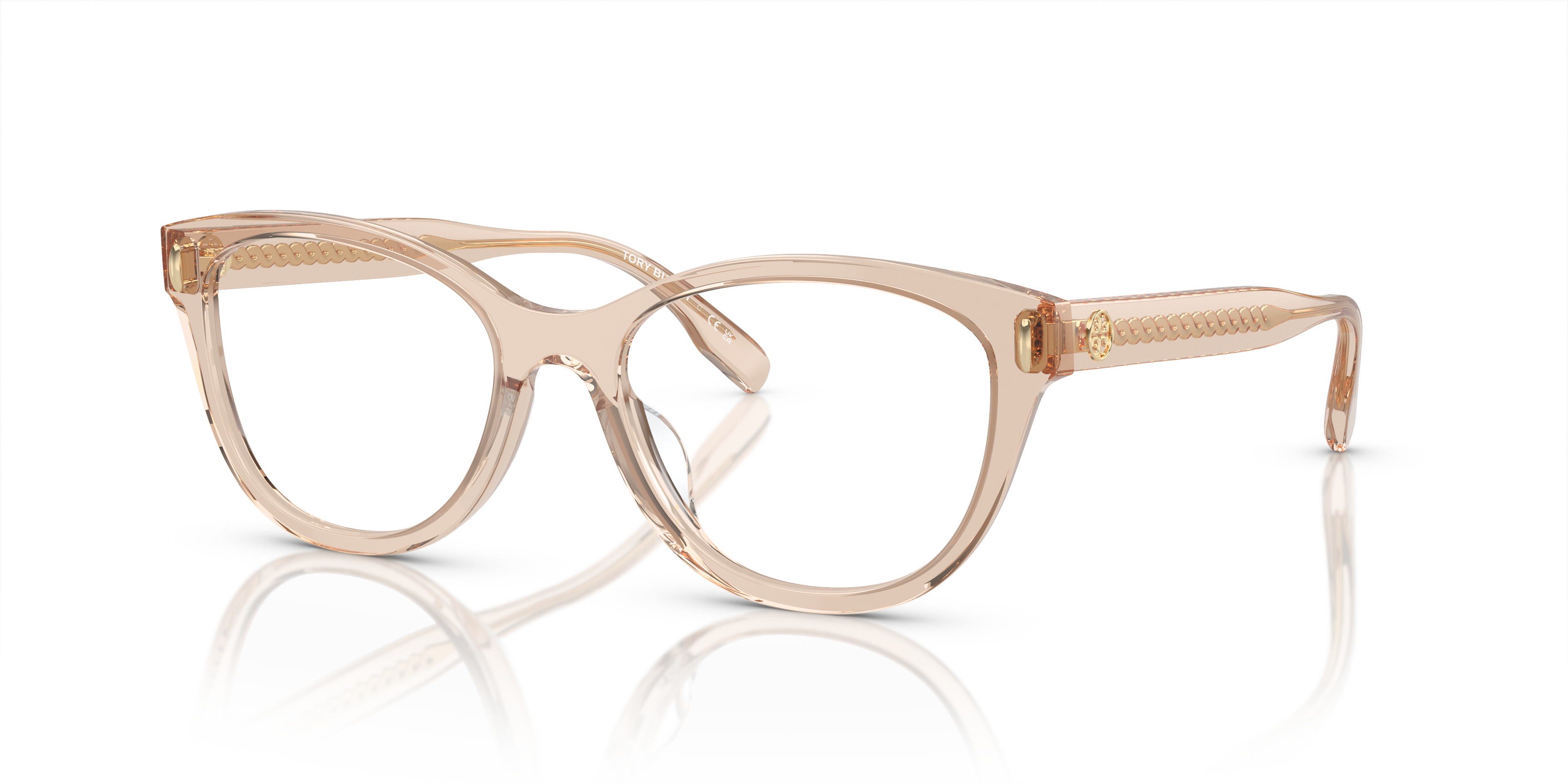 Tory Burch Unisex Ty2137u Transparent Brun Size Small 114$