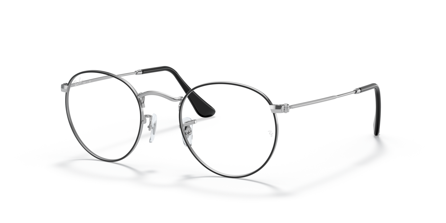 Ray-Ban RB3447V Round Metal Black On Silver