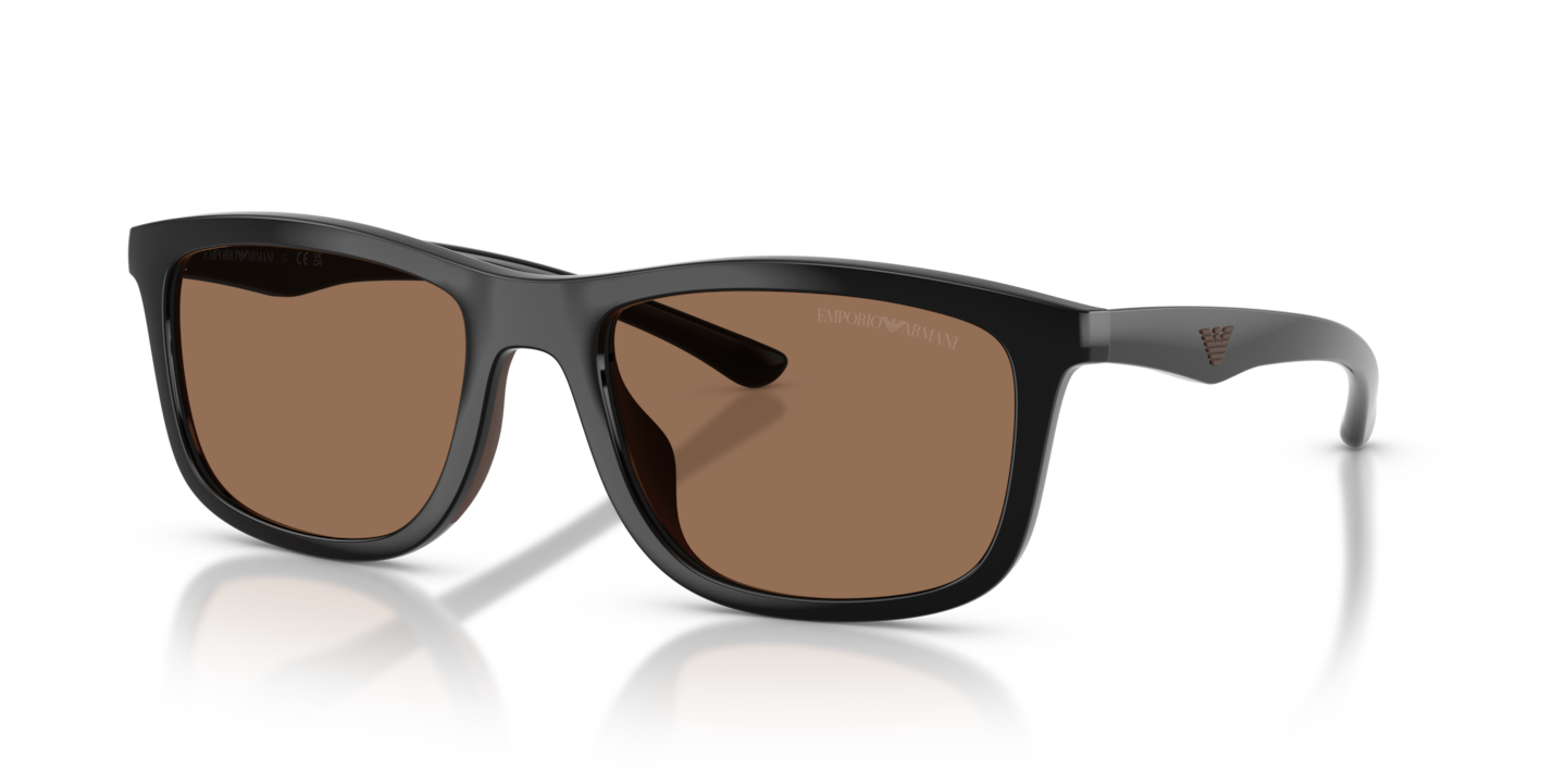Emporio Armani EA4277U Shiny Black/Brown Rubber