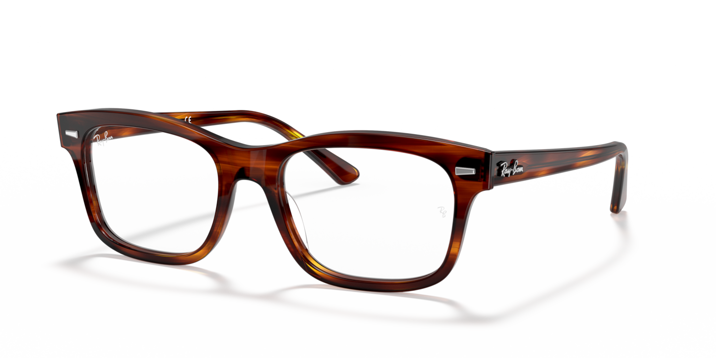 Ray-Ban RB5383 Burbank Optics Striped Red Havana