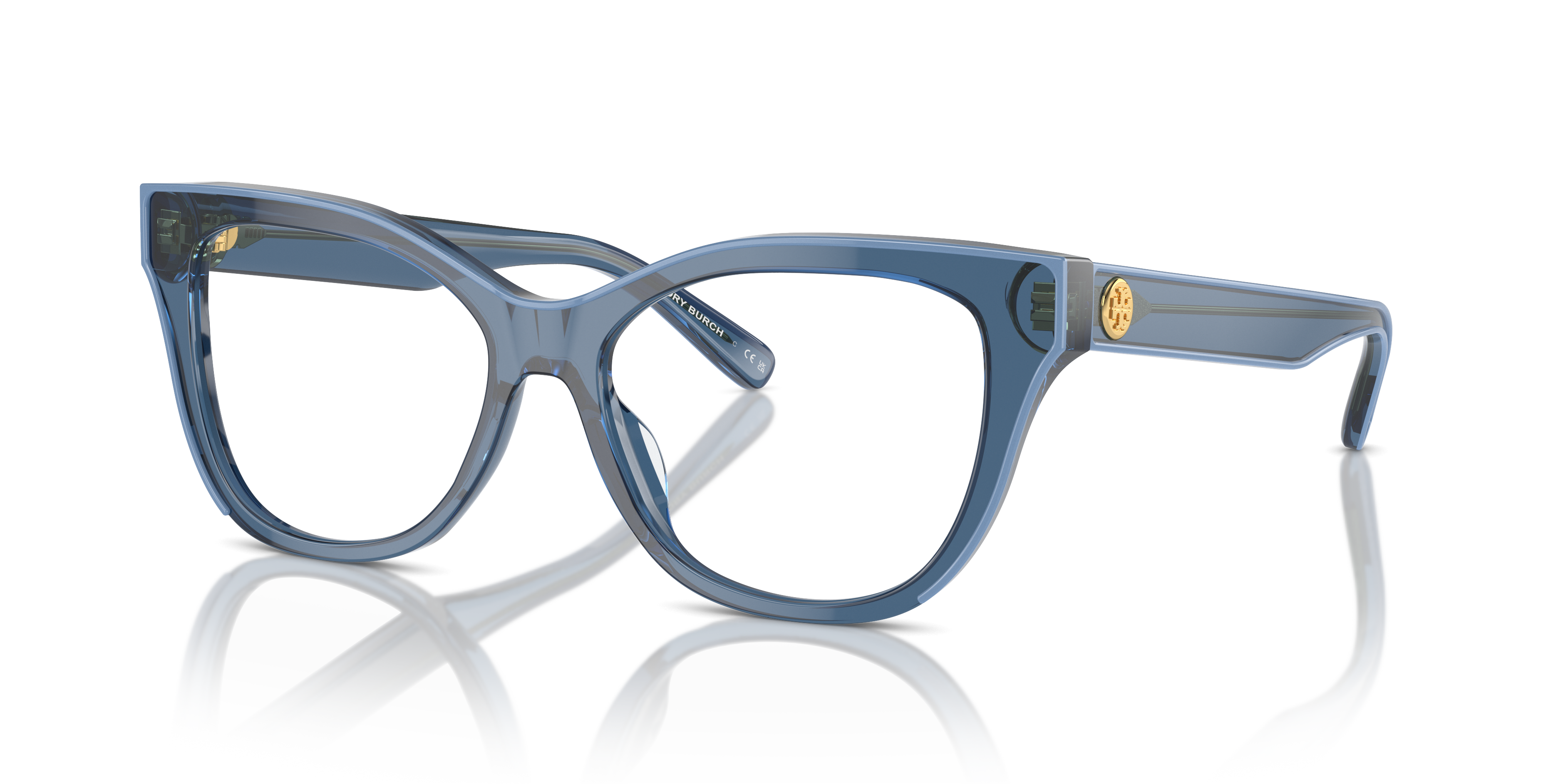Tory Burch Unisex Ty2147u Transparent Blue Size Standard 124$
