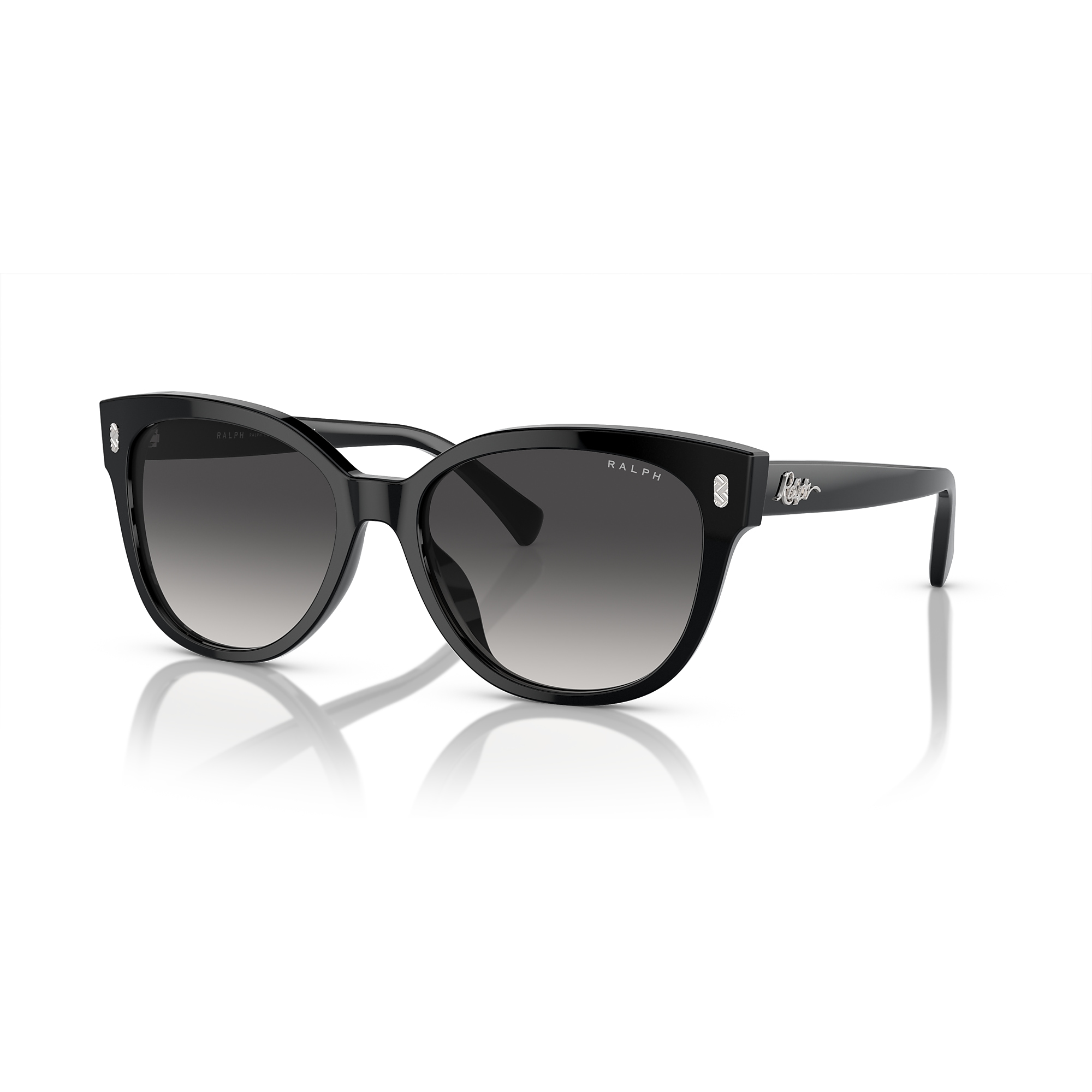 Ralph Lauren Sunglasses 115 Shiny Black Cat Eye Frame w/ Gradient Gray Sunglasses Ralph by Ralph Lauren RA5328U | Free Shipping  main image 4