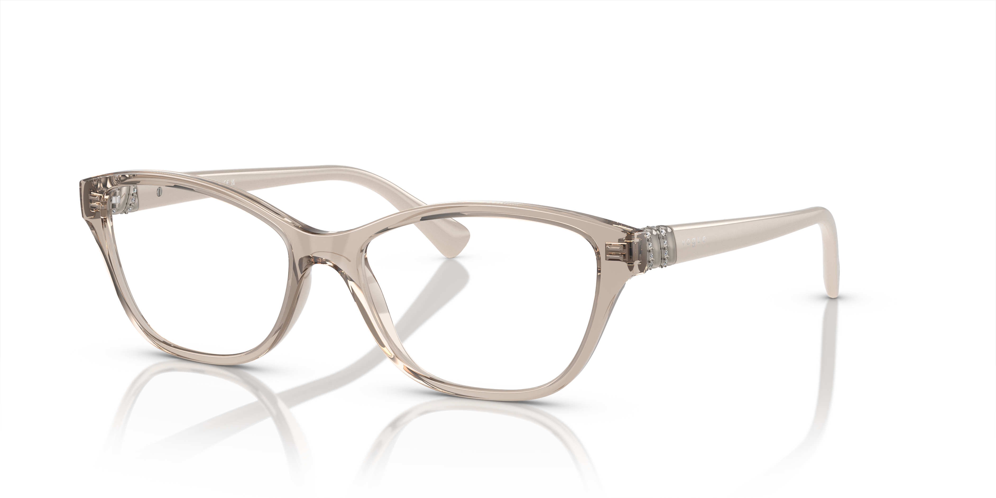Vogue Eyewear Unisex Vo5516b Transparent Light Brown Size Small 117$