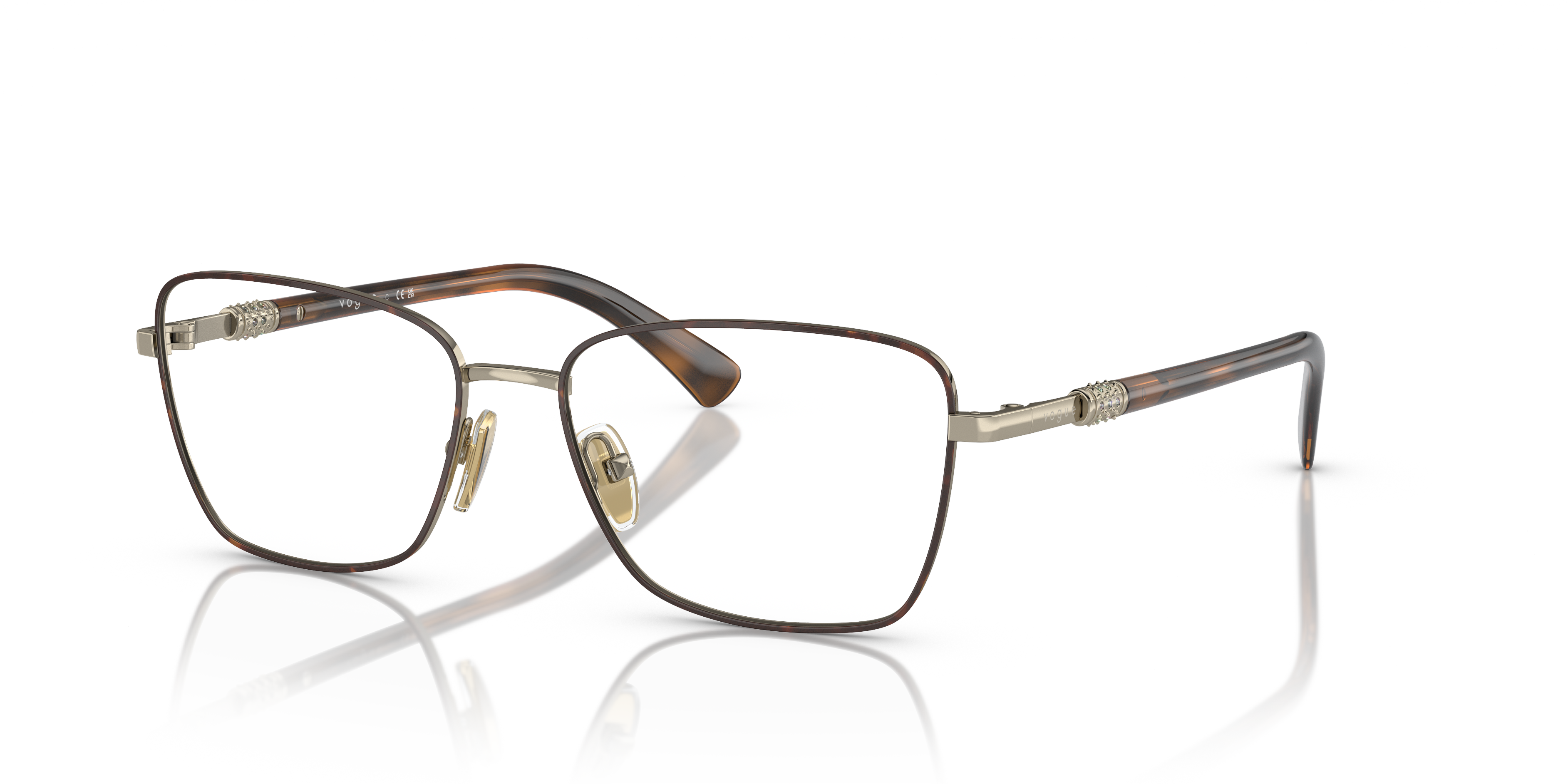 Vogue Eyewear Unisex Vo4271b Top Havana Pale Gold Size Small 91$