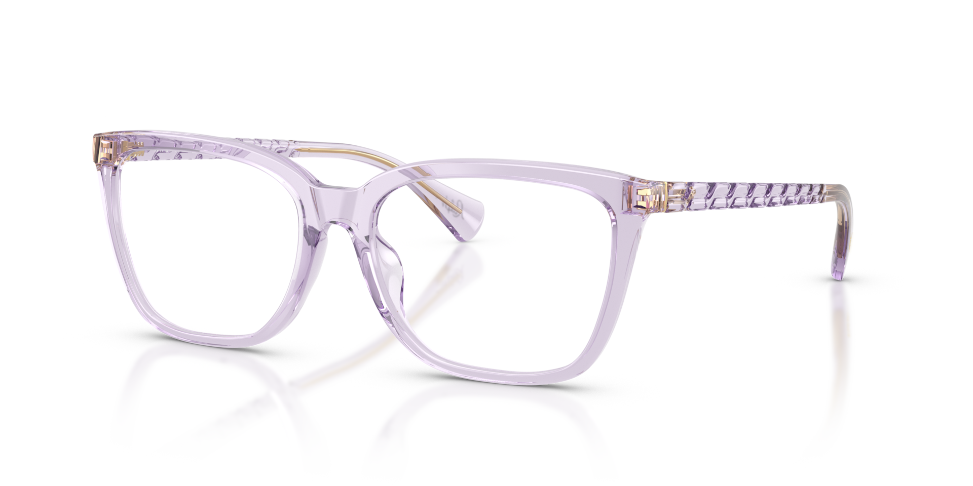 Ralph by Ralph Lauren Unisex Ra7178u Shiny Transparent Lillac Size 141$