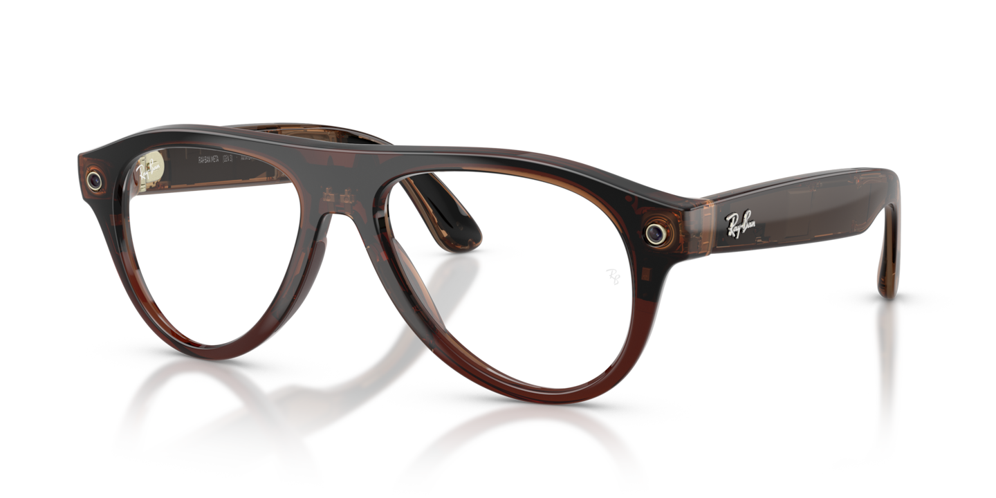 Ray-Ban Ray-Ban Meta (Gen 3) Aviator Optics Transparent Umber