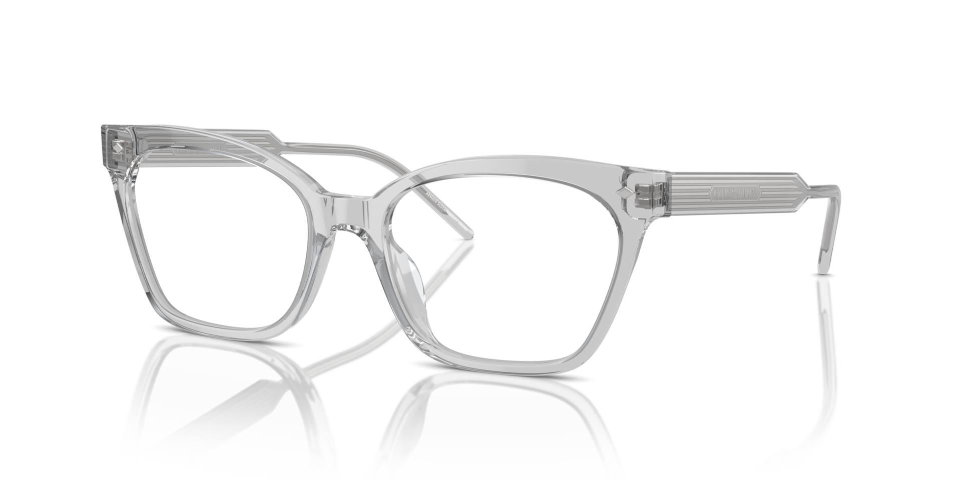 Giorgio Armani Unisex Ar7257u Transparent Gris Size Small 211$