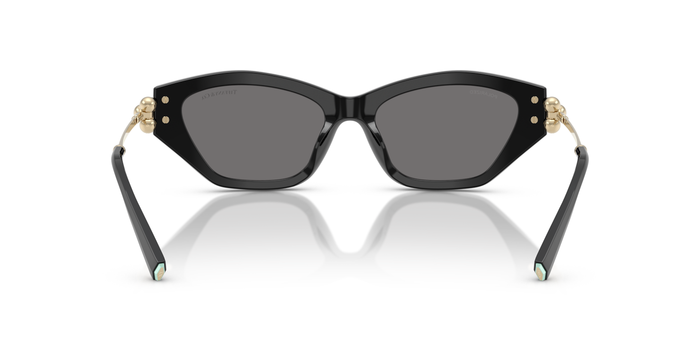 New TIFFANY & CO TF4231U 8055S4 Black Cat-Eye Sunglasses with Silver Accents Sunglasses Tiffany TF 4231U (8055S4) TF4231U Woman | Free  main image 3