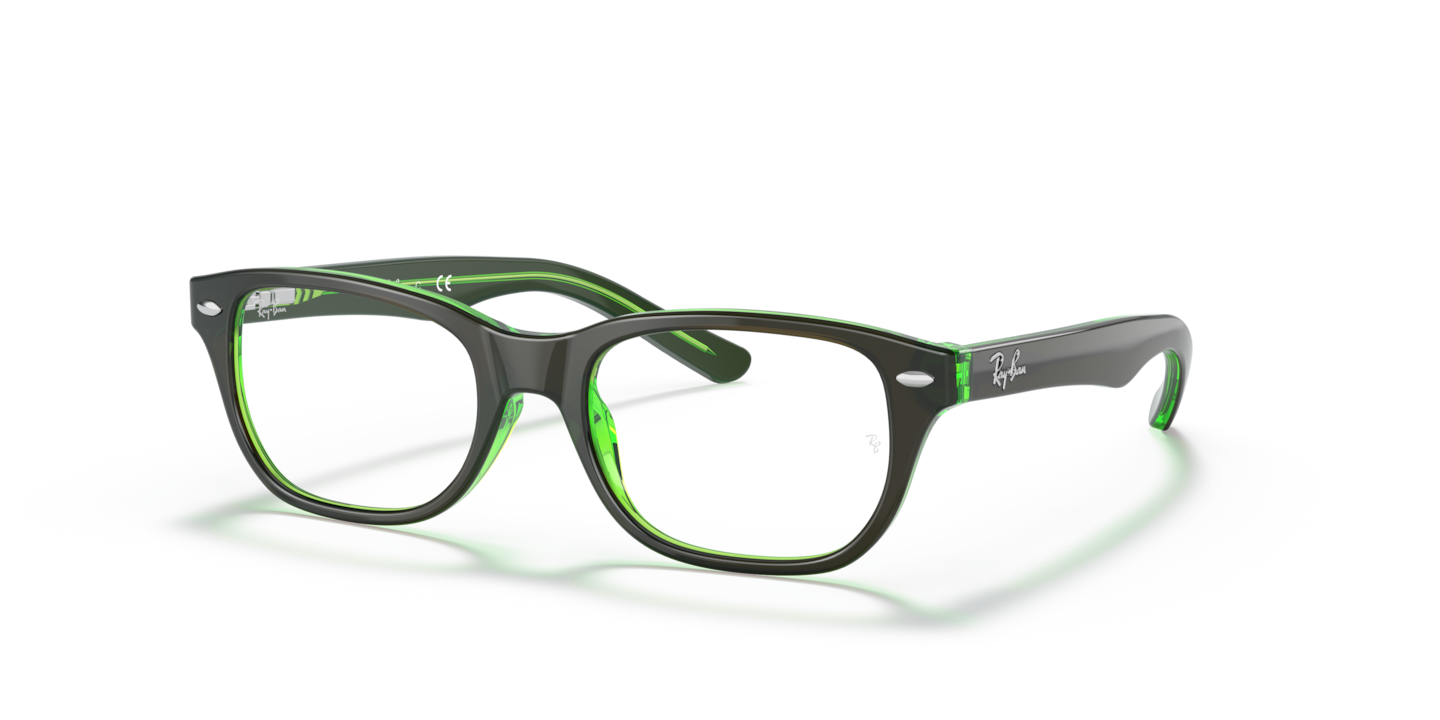 Ray-Ban RB1555 Optics Kids Brown On Green Fluo