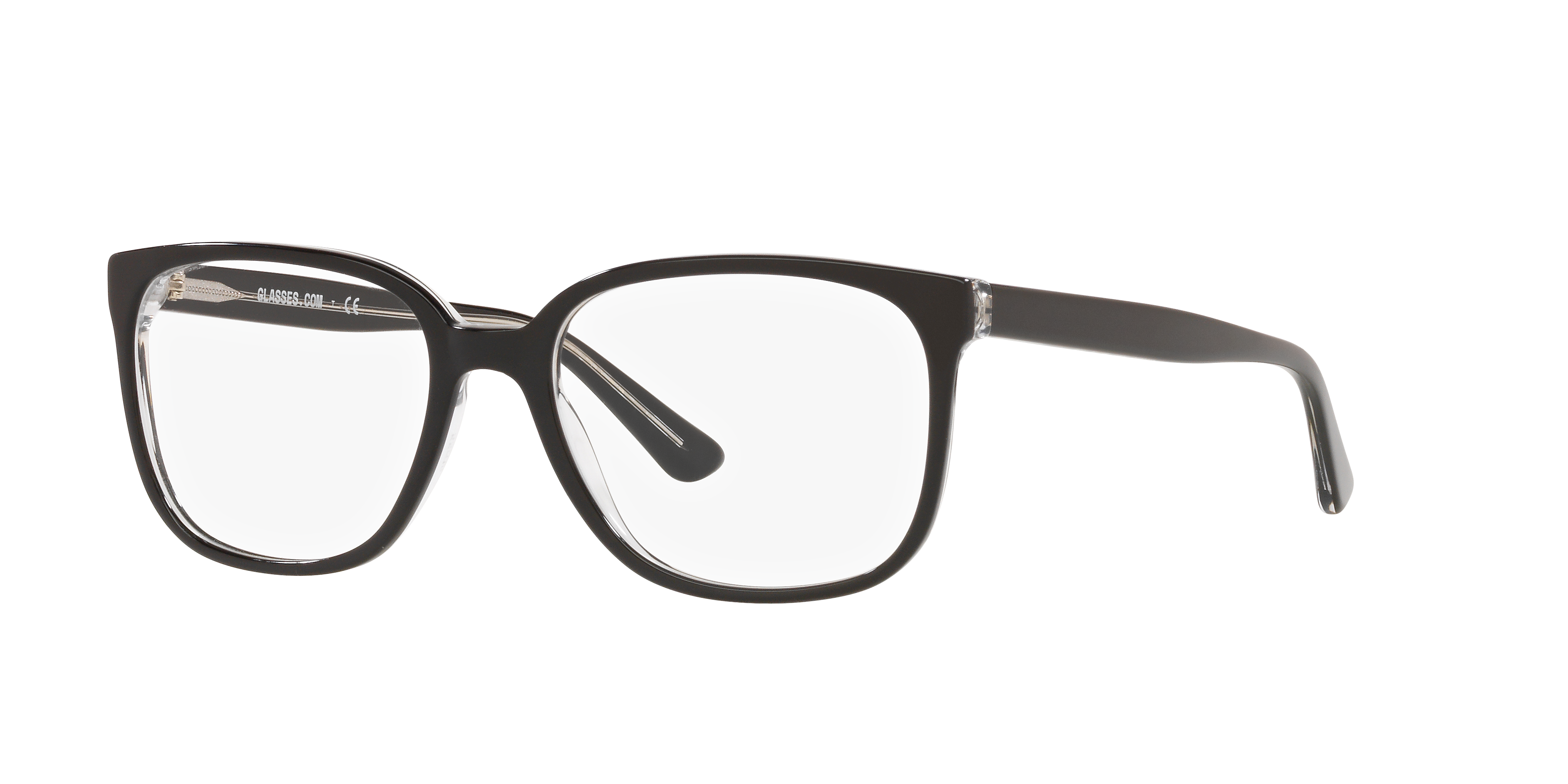 Glassescom Unisex Gk2002 Shiny Top Black On Trasparent Size Small 58$