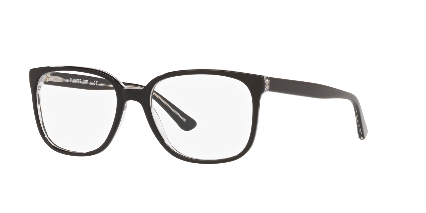 Glasses.com GK2002 Shiny Top Black On Trasparent
