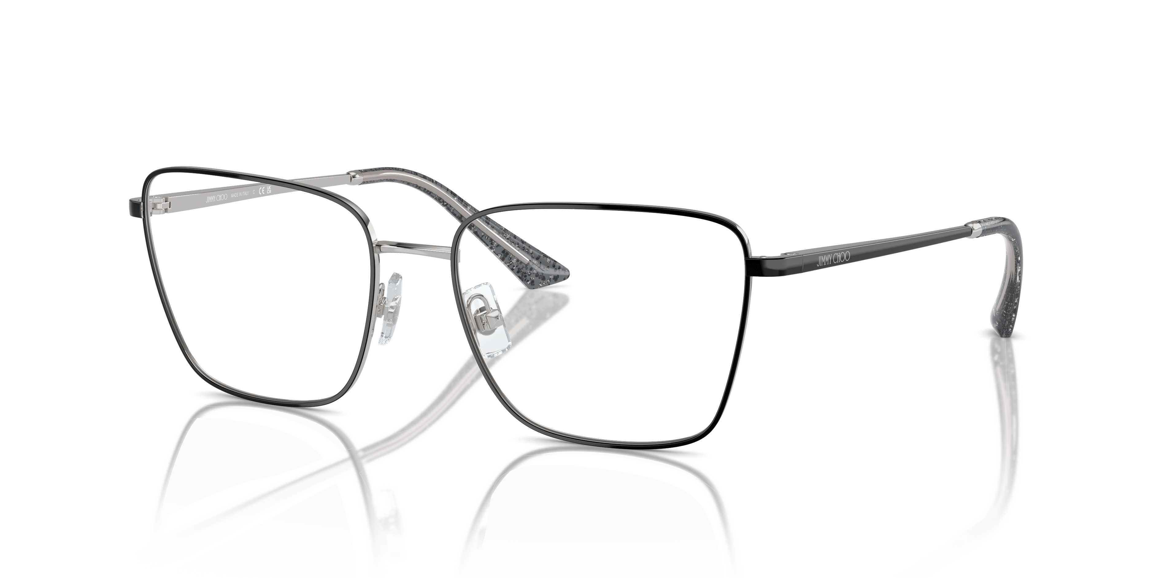 Jimmy Choo Unisex Jc2003 Silver Black Size Large 196$