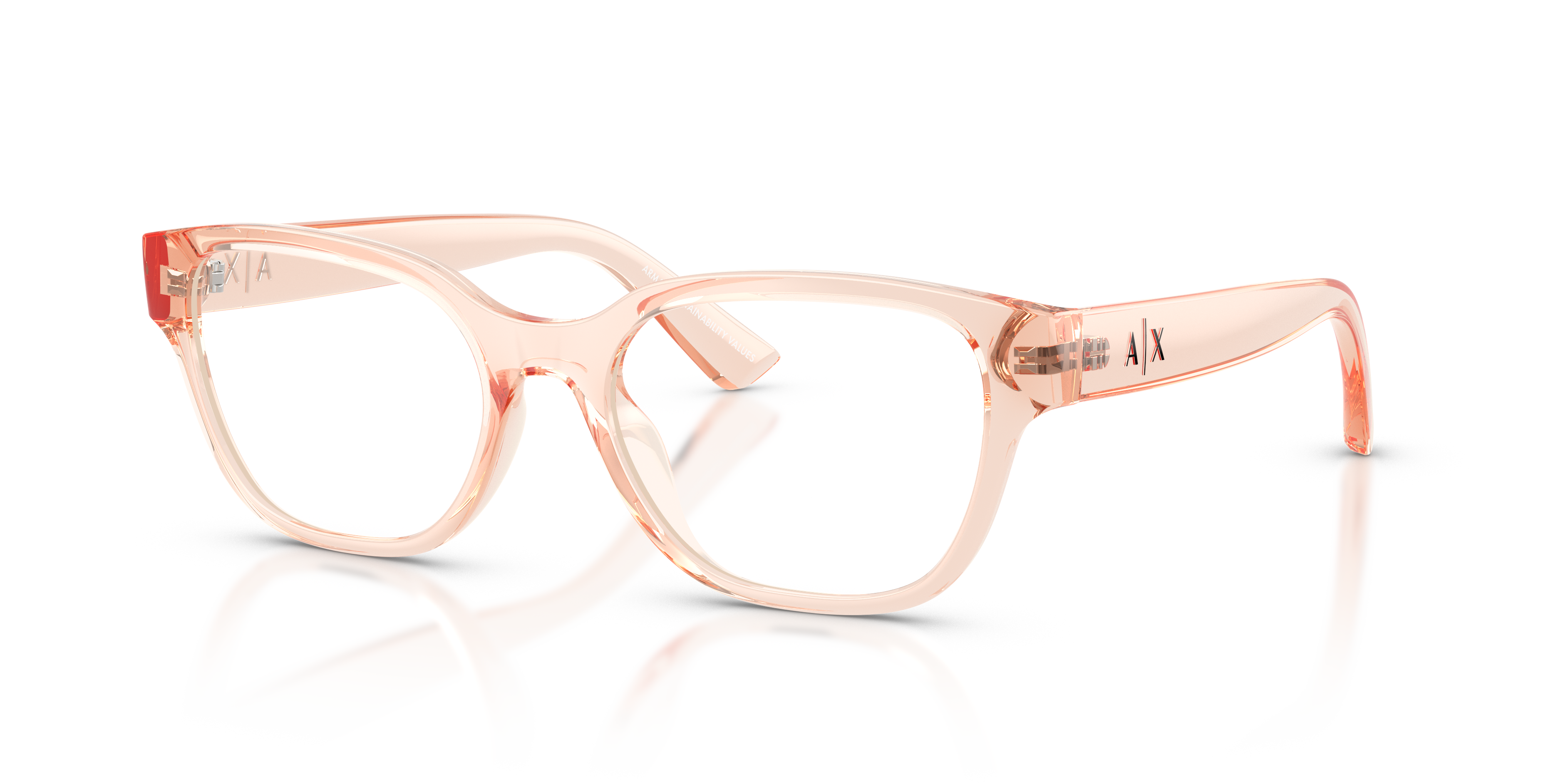 Armani Exchange Unisex Ax3134u Transparent Peach Size 105$