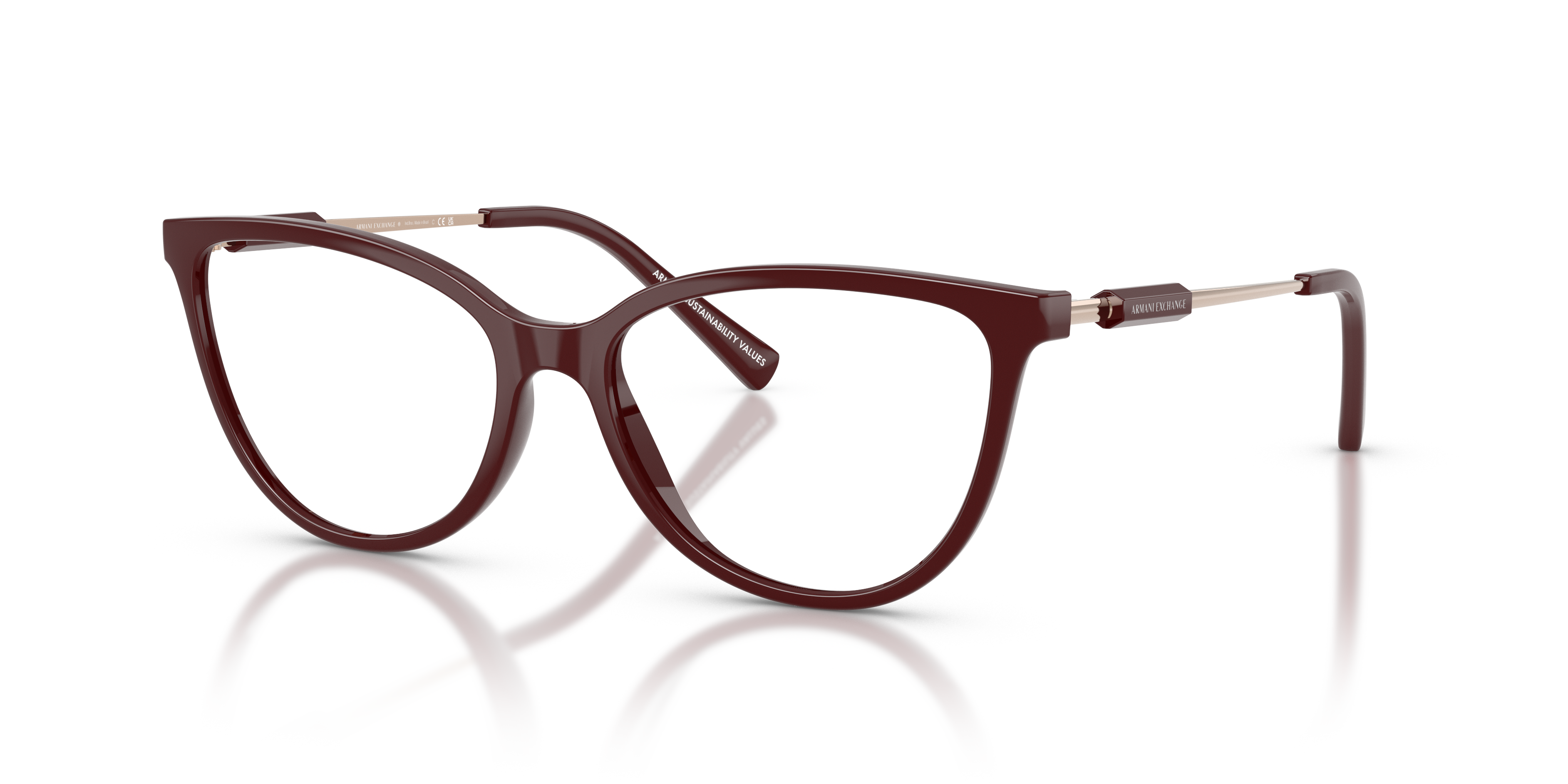 Armani Exchange Unisex Ax3128 Shiny Bordeaux Size 132$