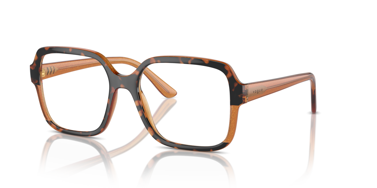 Vogue Eyewear VO5555 Havana/Transparent Brown Glitter
