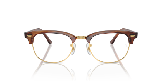RB5154 Clubmaster Optics Ray-Ban Striped Brown