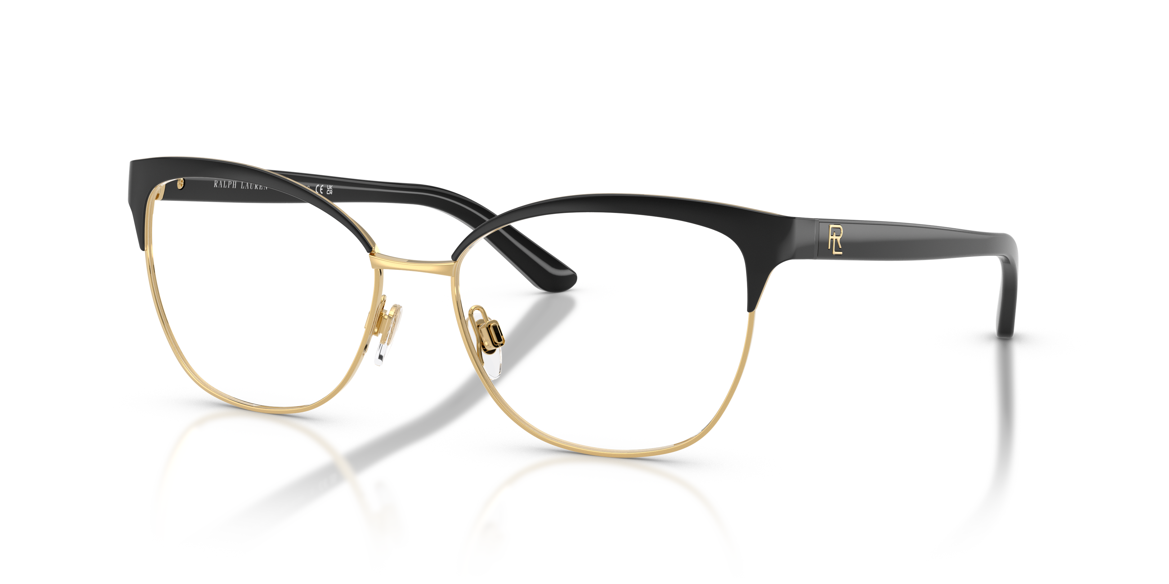 Ralph Lauren Unisex Rl5099 Shiny Black On Gold Size Large 223$