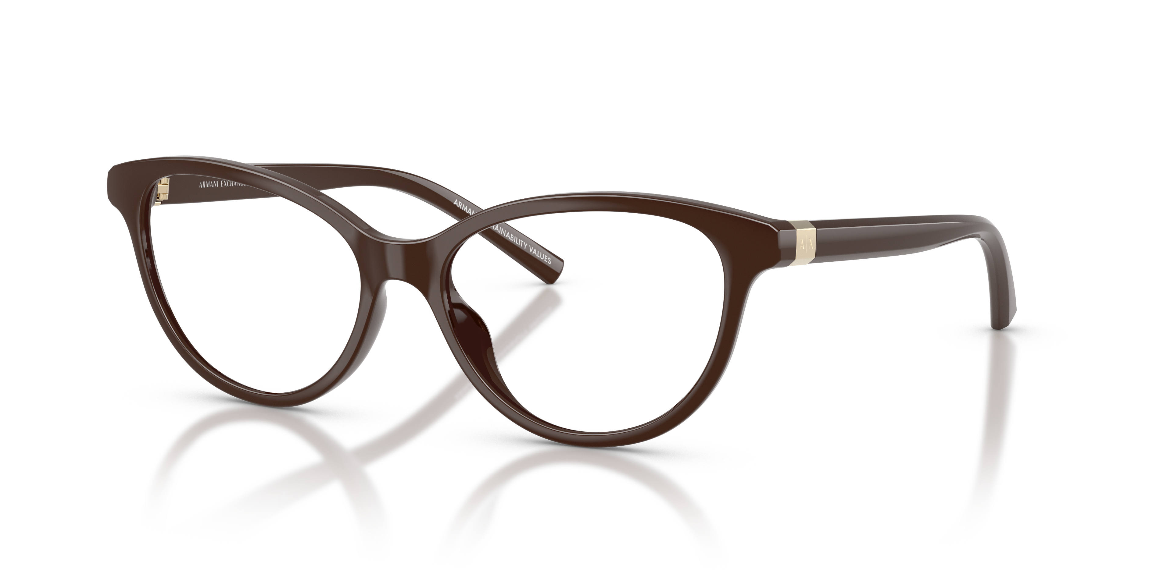 Armani Exchange Unisex Ax3138u Shiny Dark Brown Size 105$
