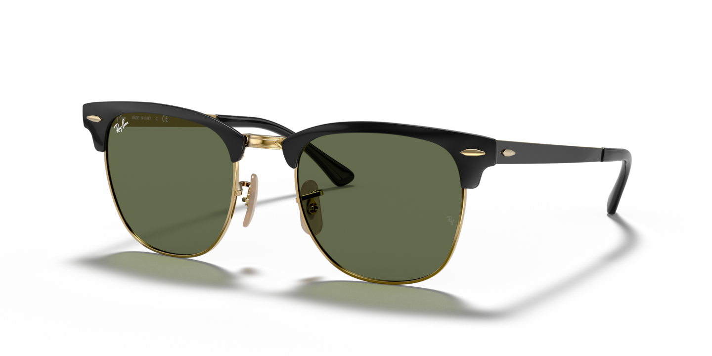 Ray-Ban RB3716 Clubmaster Metal Black On Gold