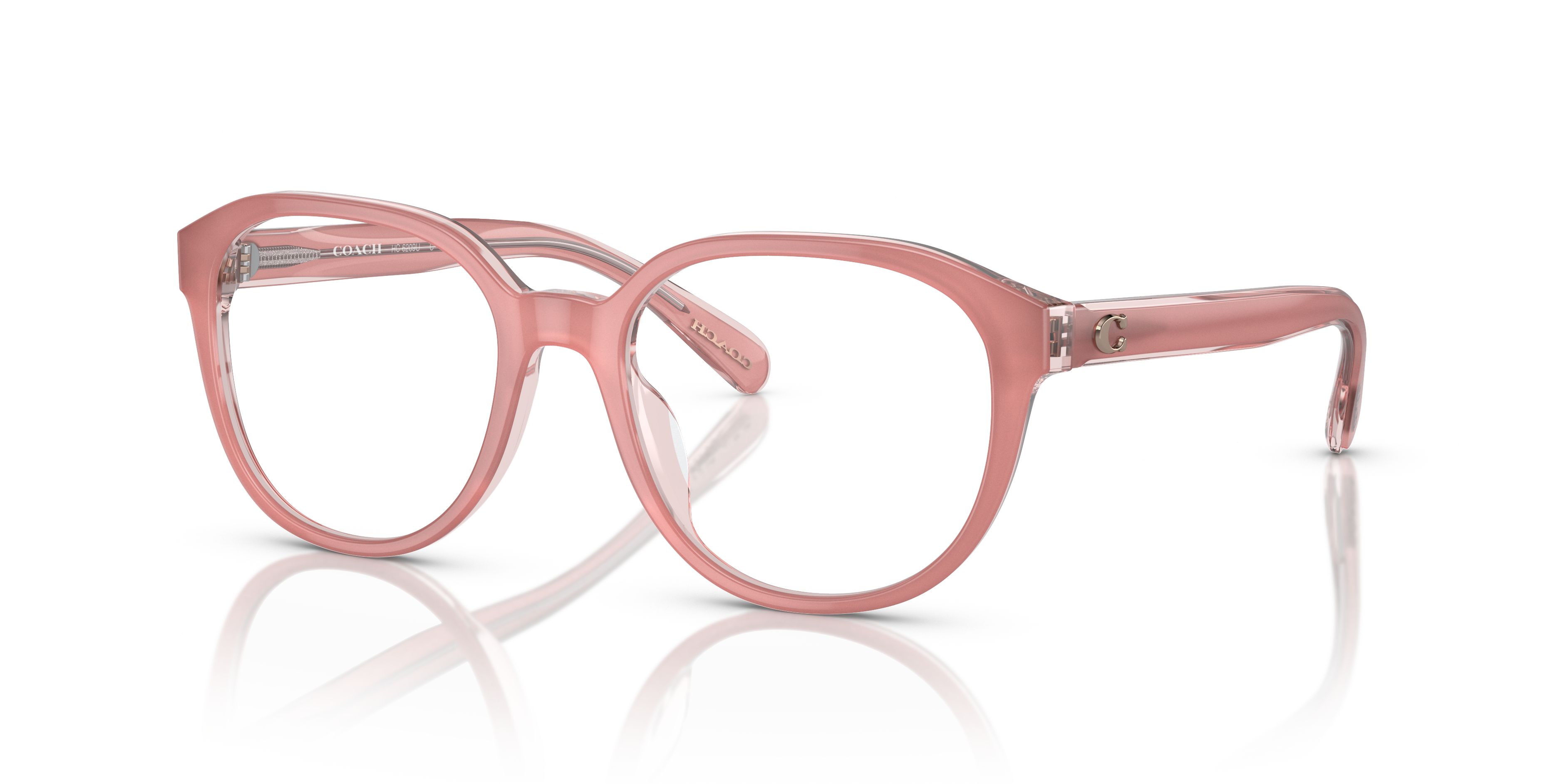 Coach Unisex Hc6209u Milky Pink Transparent Pink Size Extra Small 103$