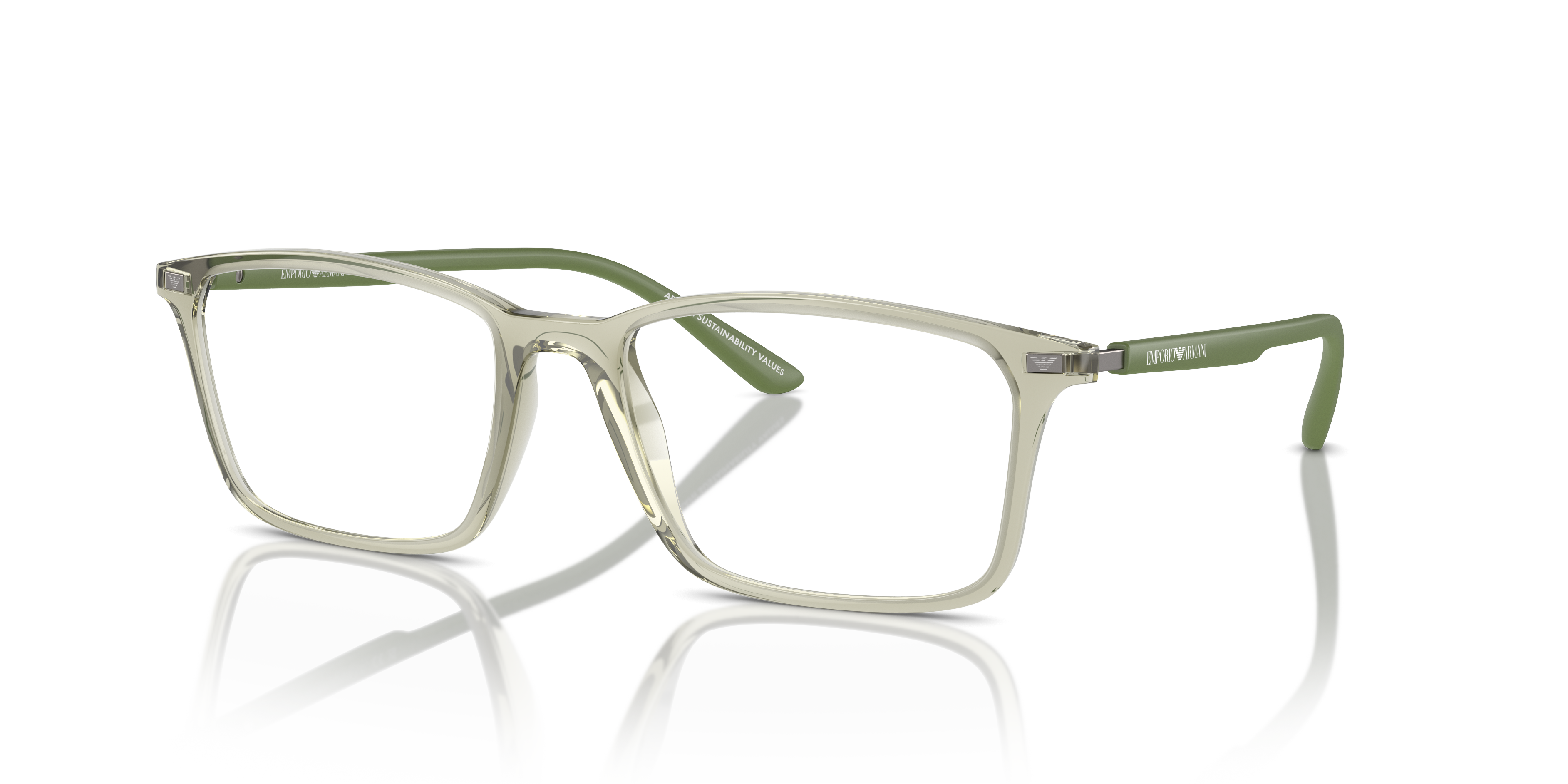 Emporio Armani Unisex Ea3237 Vert Transparent Brillant Size 92$
