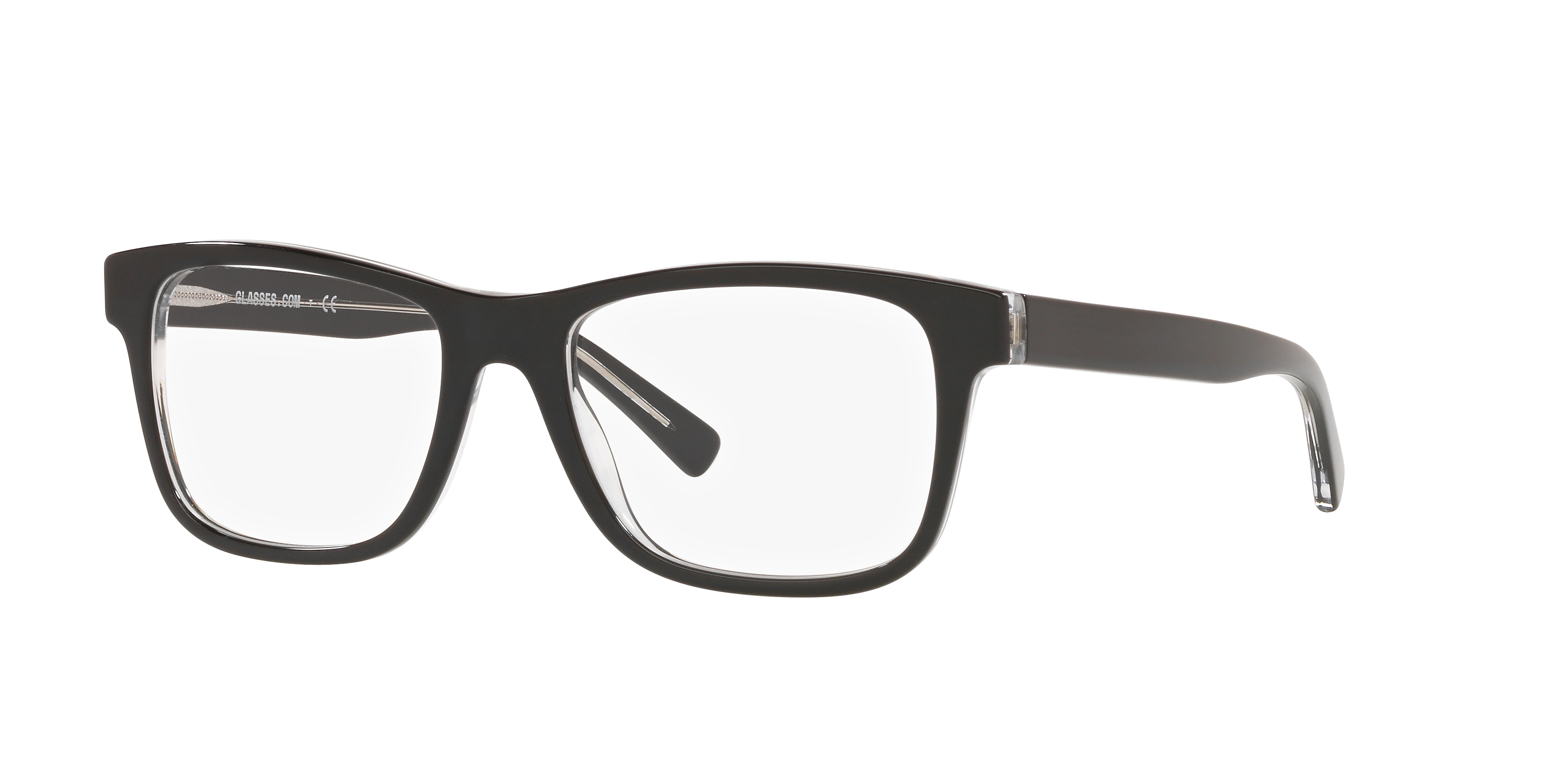 Glassescom Unisex Gk2007 Shiny Top Black On Trasparent Size Standard 58$