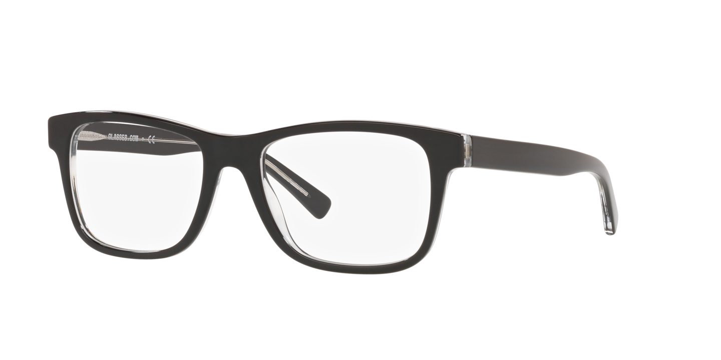 Glasses.com GK2007 Shiny Top Black On Trasparent