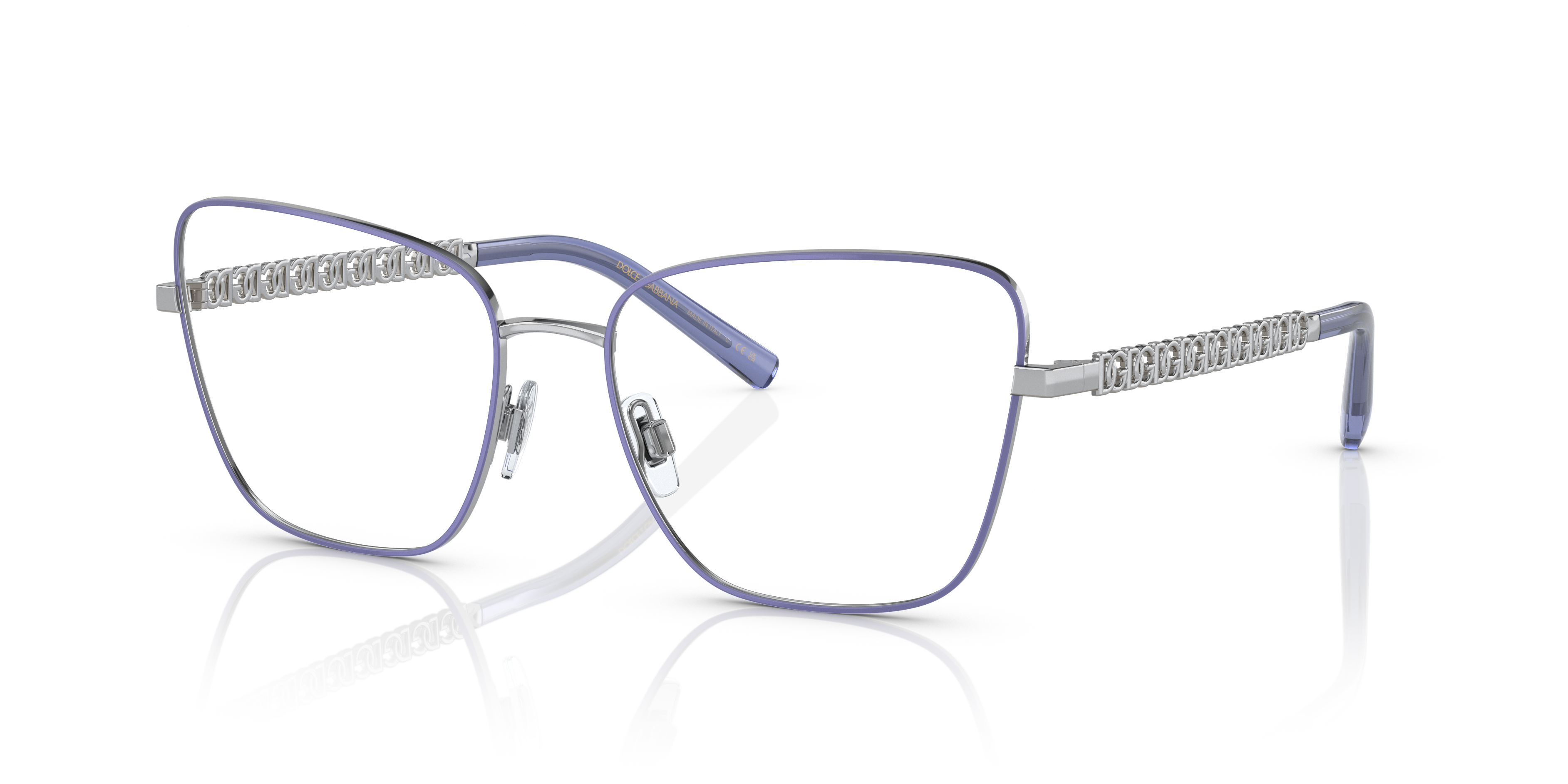 Dolce Gabbana Unisex Dg1346 Silver Matte Lillac Size 158$