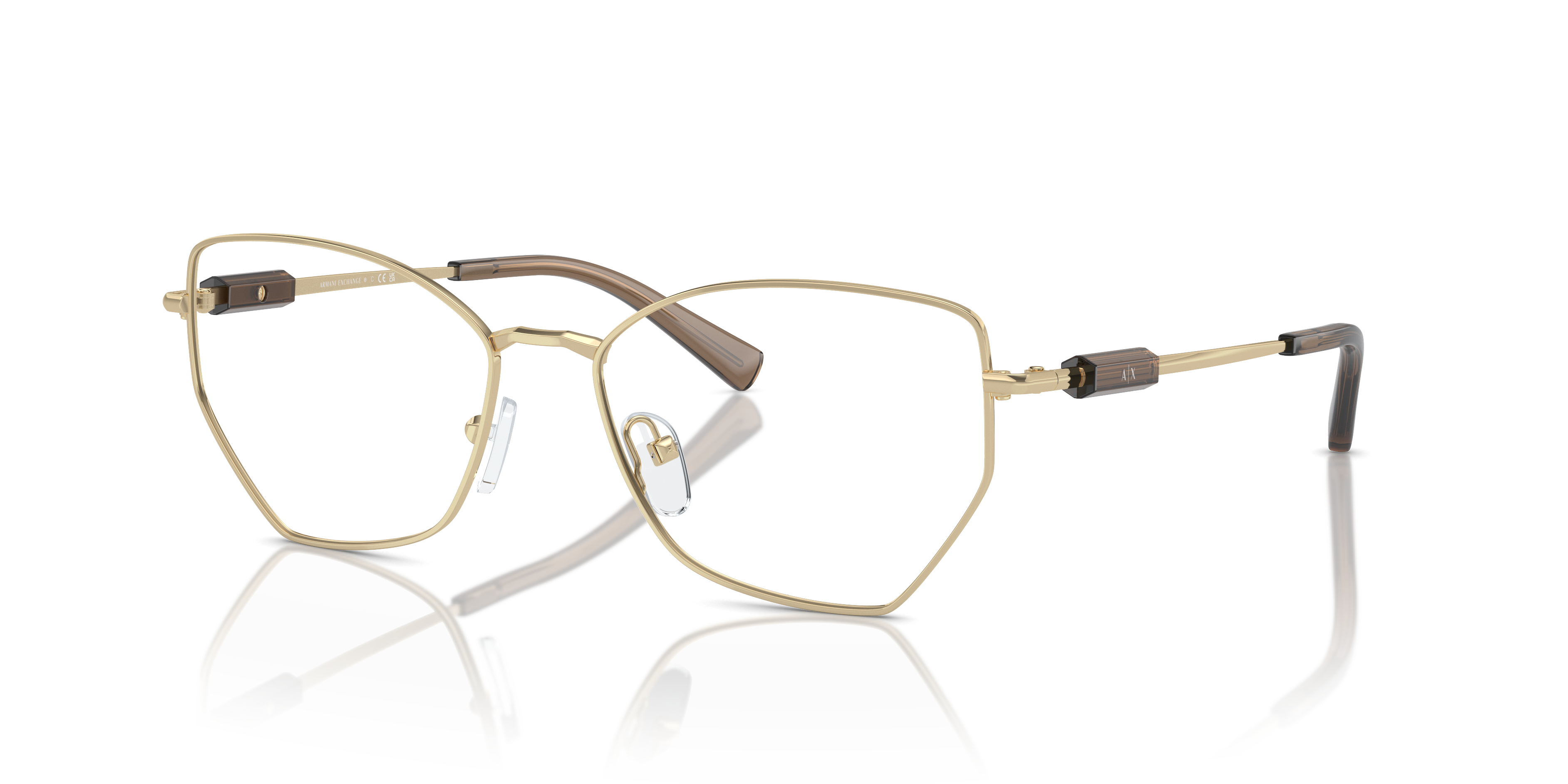 Armani Exchange Unisex Ax1067 Shiny Pale Gold Size 69$