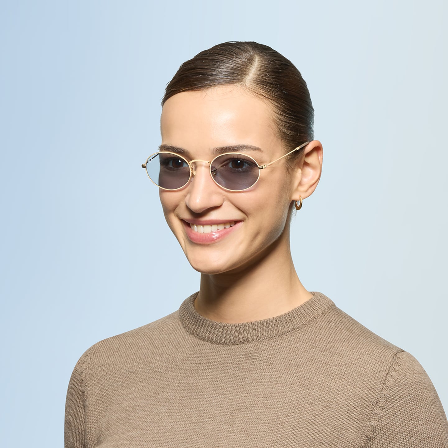 Ray-Ban Women’s Oval Round Gold Frame Summer Vacation Sunglasses Ray-Ban 58mm Irregular Oval Sunglasses (Women) | Nordstrom main image 4
