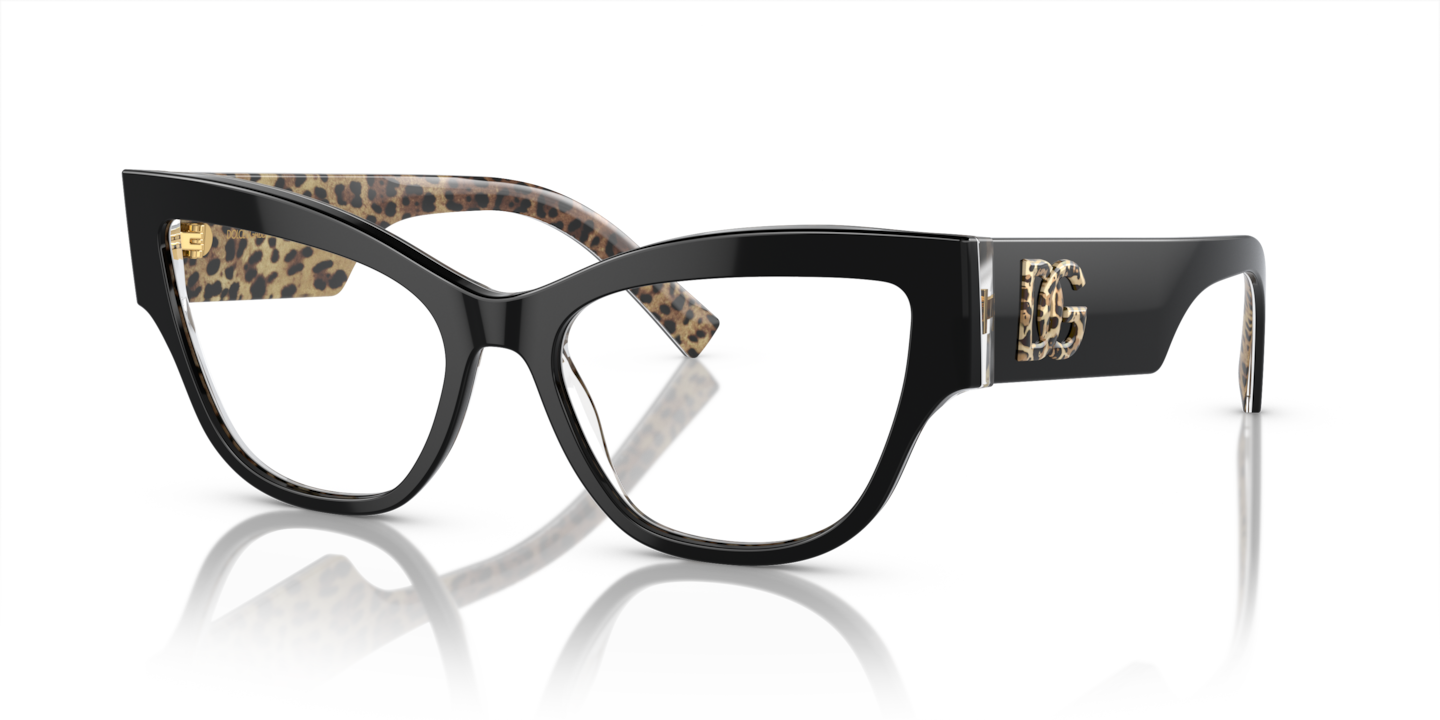 Dolce & Gabbana DG3378 Black On Leo Brown