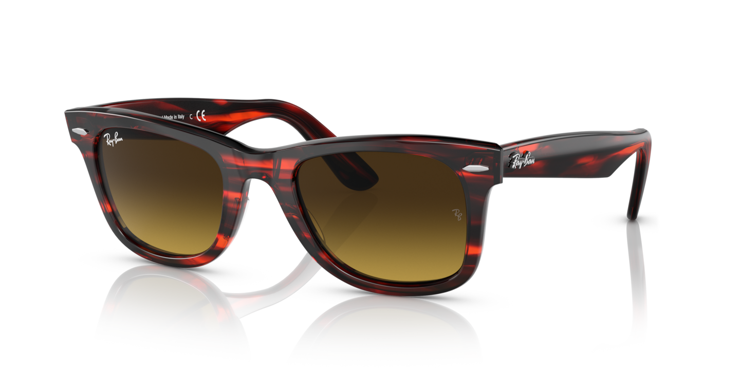Ray-Ban RB2140 Original Wayfarer Bio-Based Striped Red