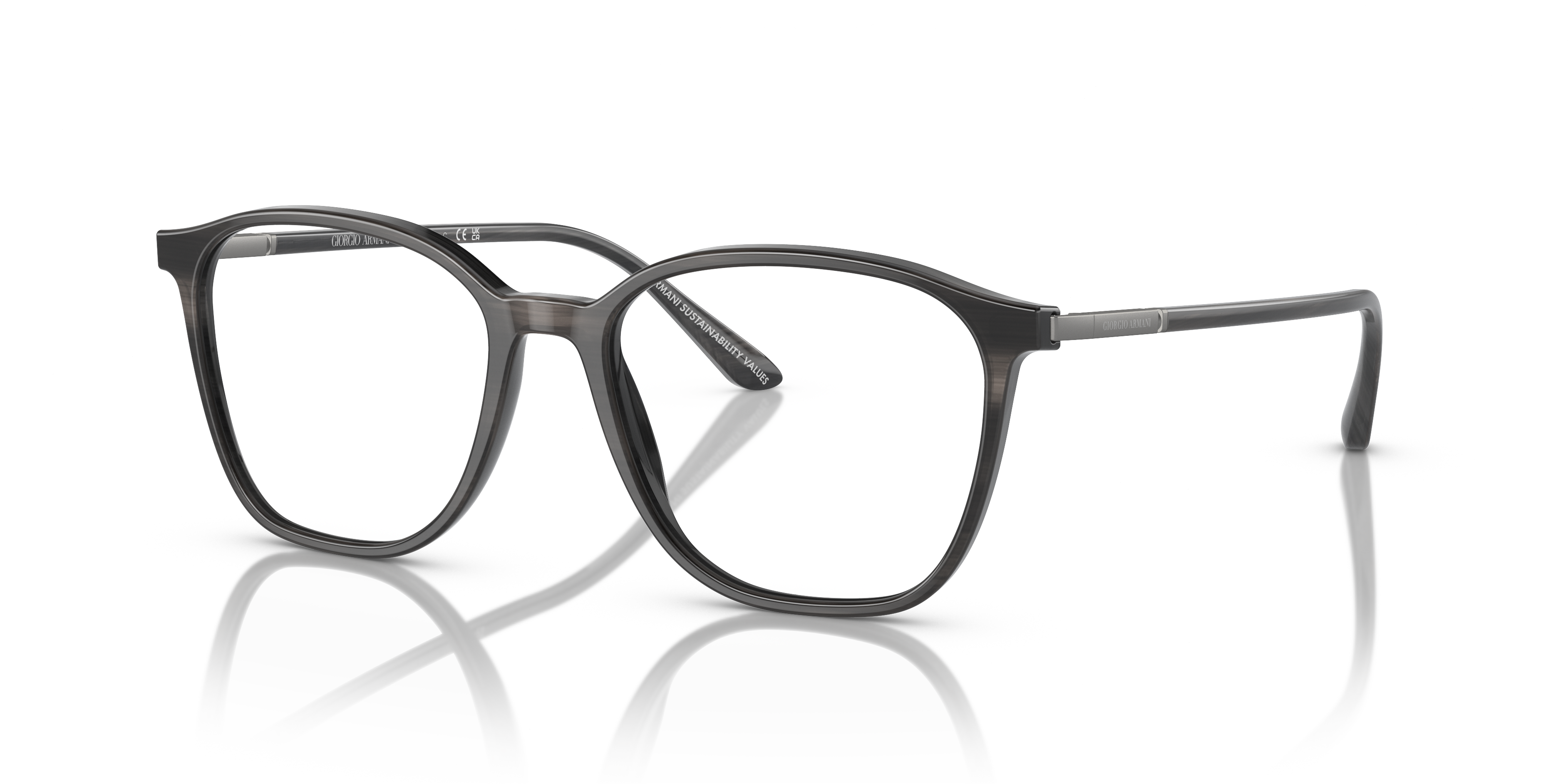 Giorgio Armani Unisex Ar7236 Striped Grey Size 199$