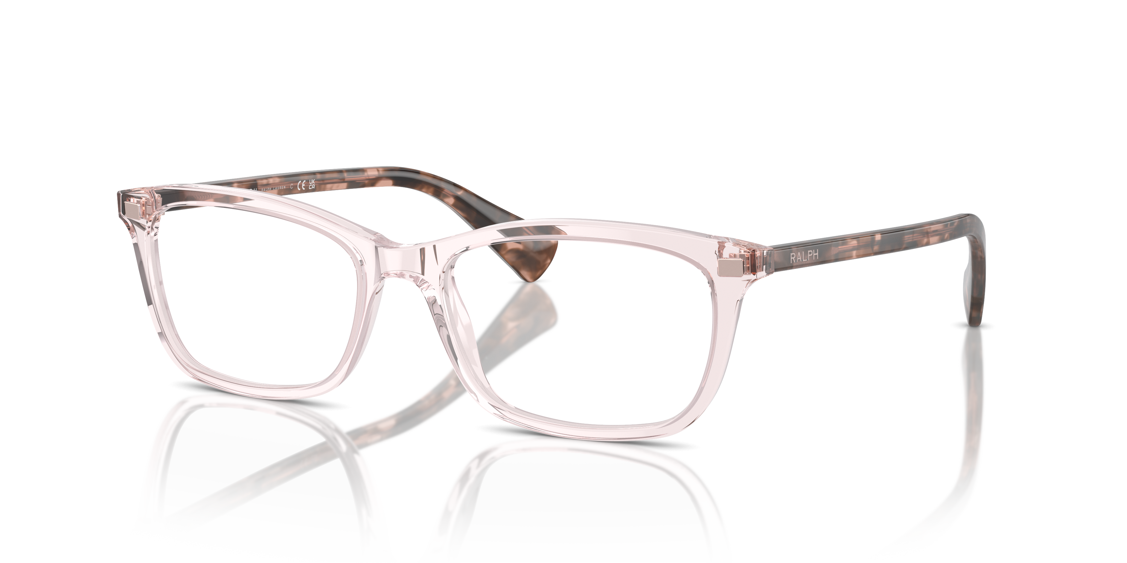 Ralph by Ralph Lauren Unisex Ra7089 Shiny Transparent Rose Size 79$