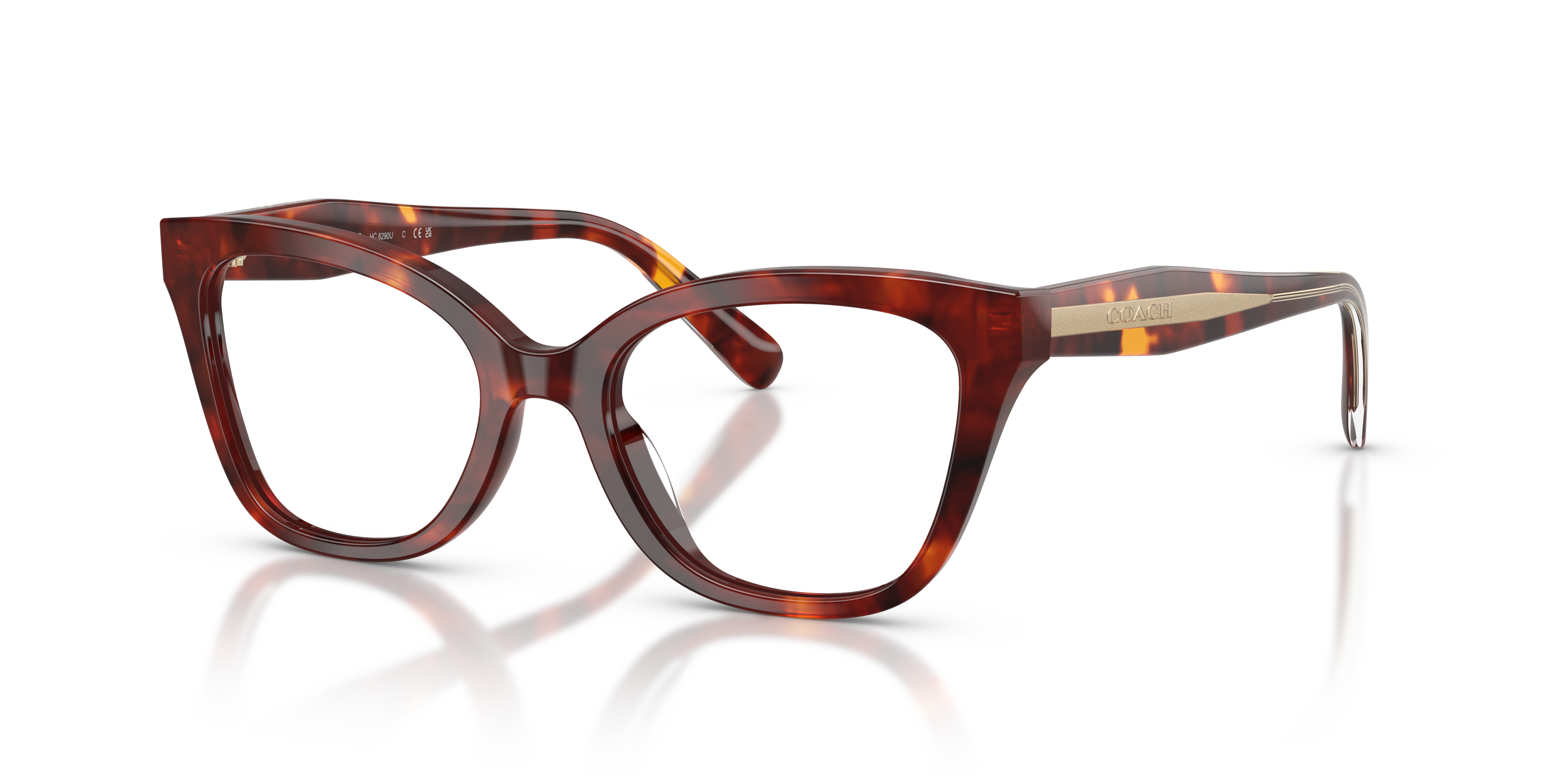 Coach Unisex Hc6290u Walnut Tortoise Size 255$
