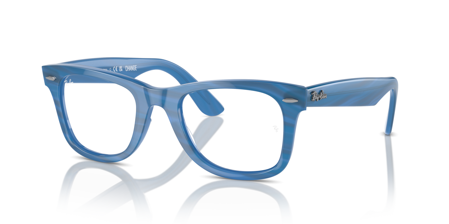 Ray-Ban RB4340V Wayfarer Ease Optics Change Photo Striped Blue