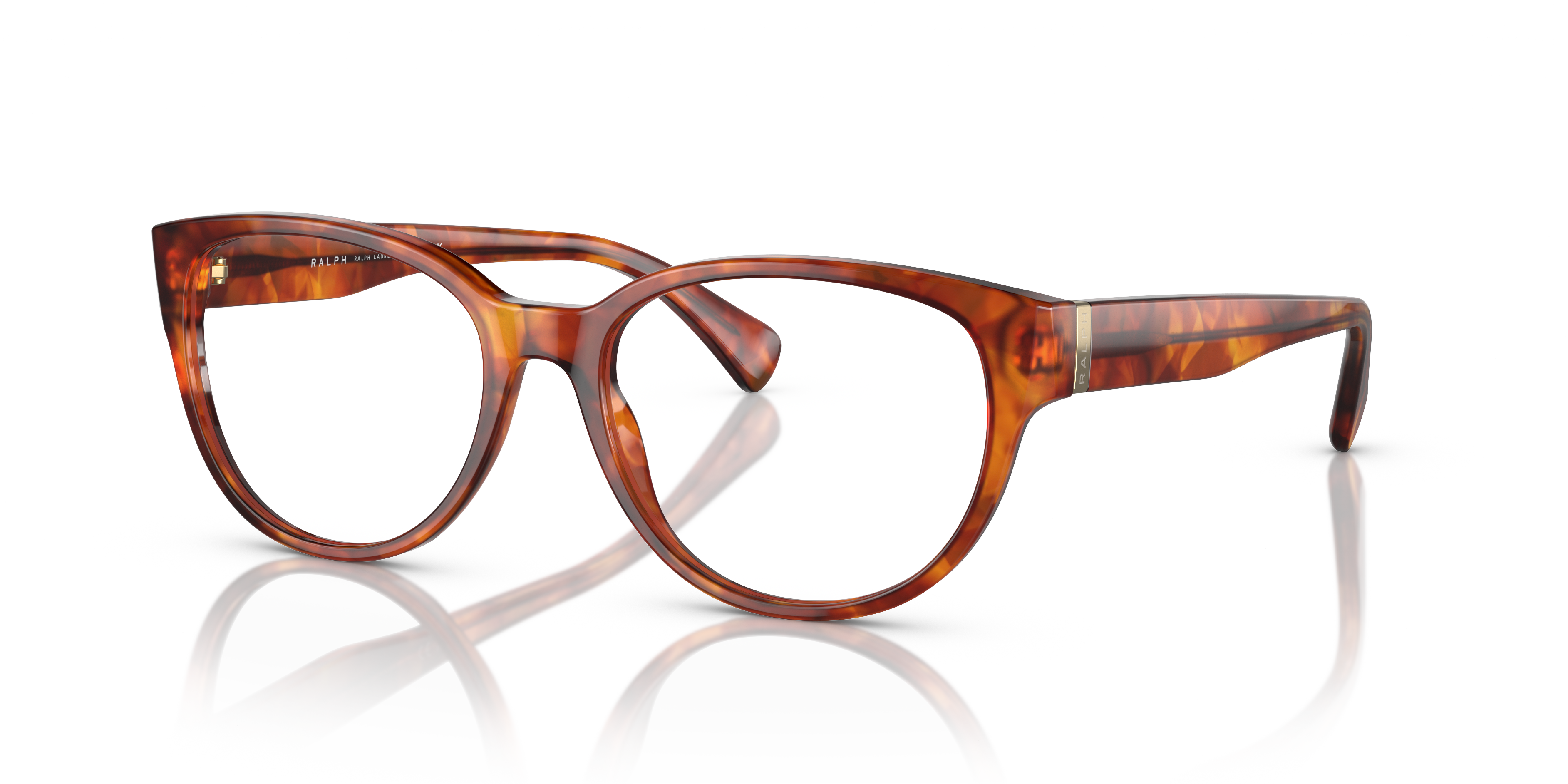 Ralph by Ralph Lauren Unisex Ra7151 Shiny Orange Havana Size 74$