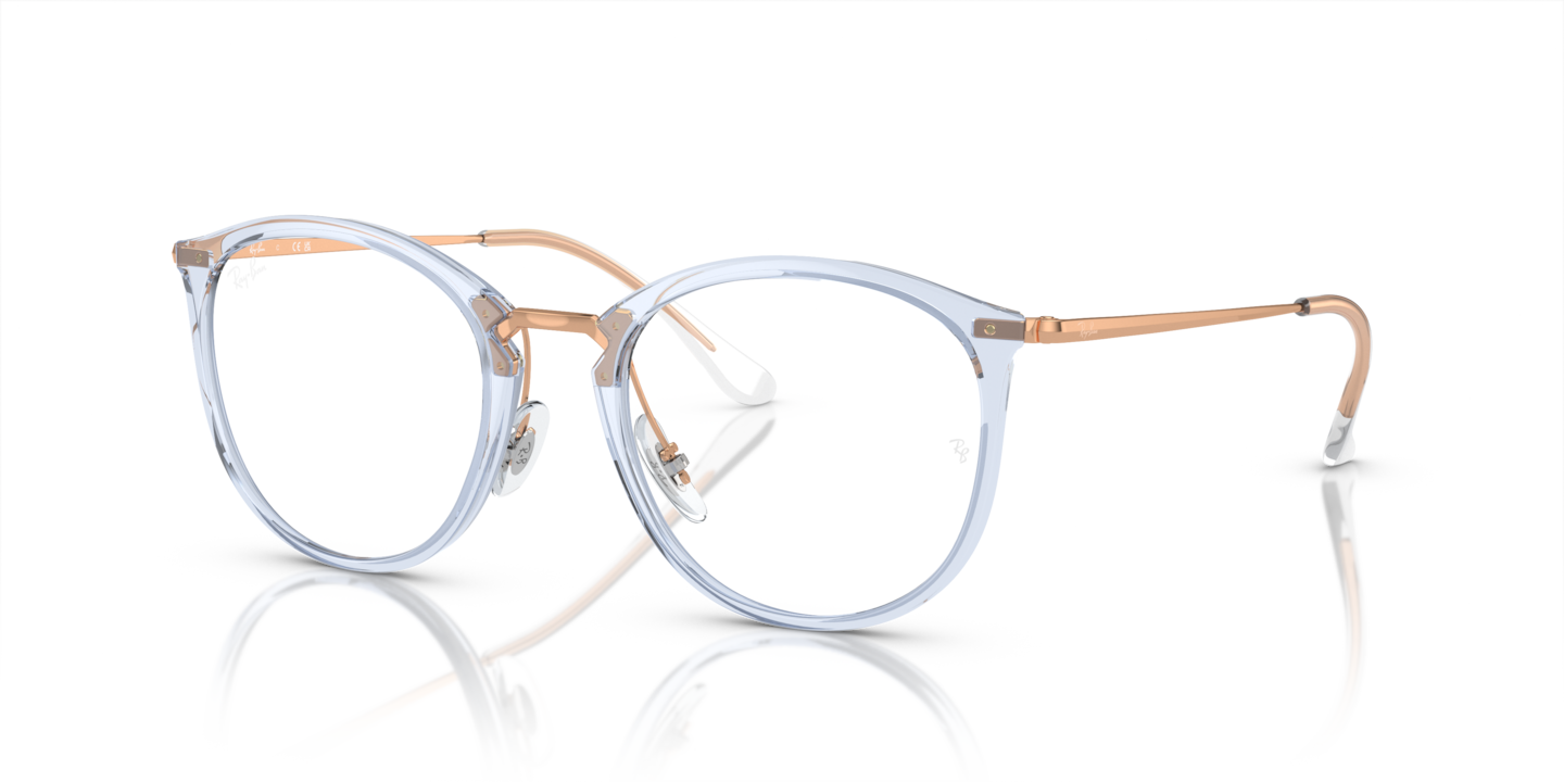Ray-Ban RB7140 Optics Transparent Light Blue
