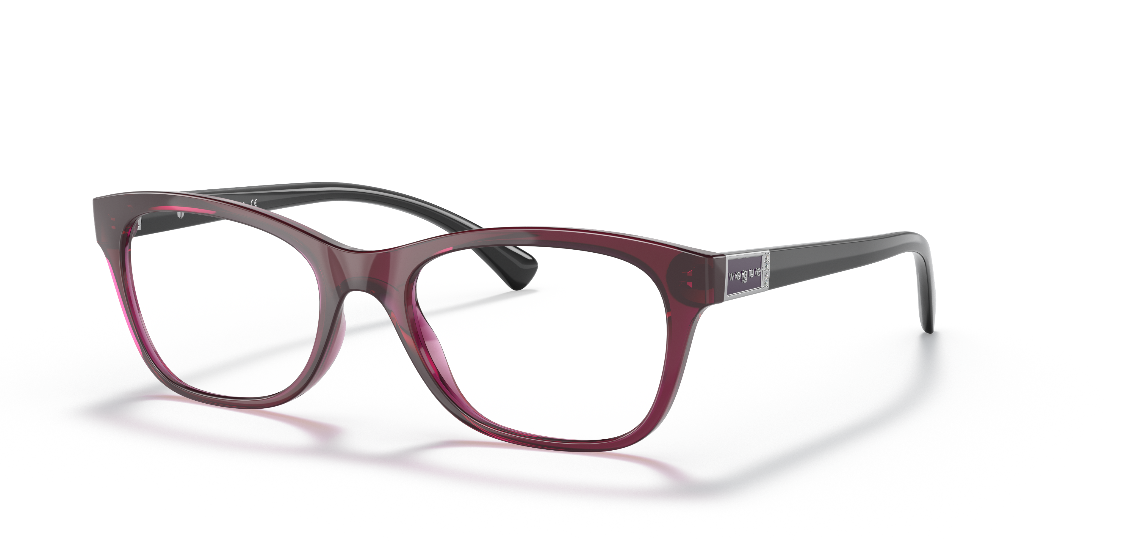 Vogue Eyewear Unisex Vo5424b Transparent Dark Cherry Size Small 84$