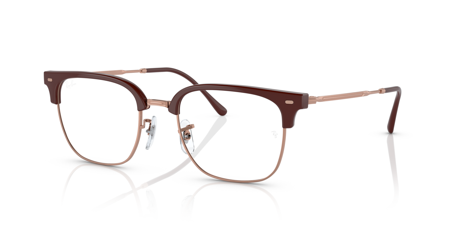 Ray-Ban RB7216 New Clubmaster Optics Bordeaux On Rose Gold
